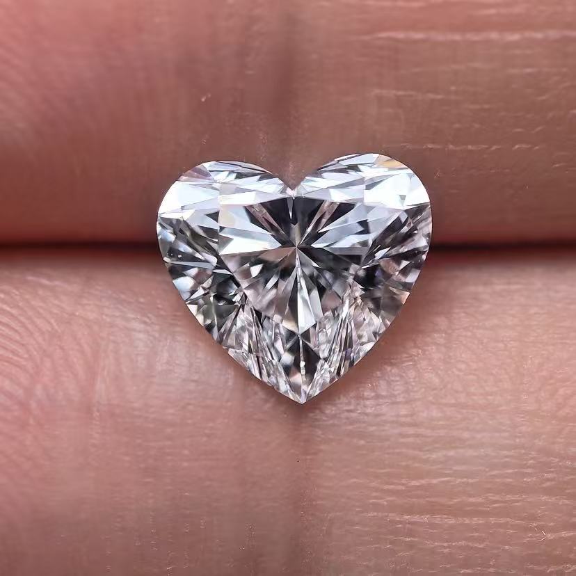 2.08ct Heart Briiliant Cut Lab Diamond | Diamond Loose Gemstone, Custom Accept