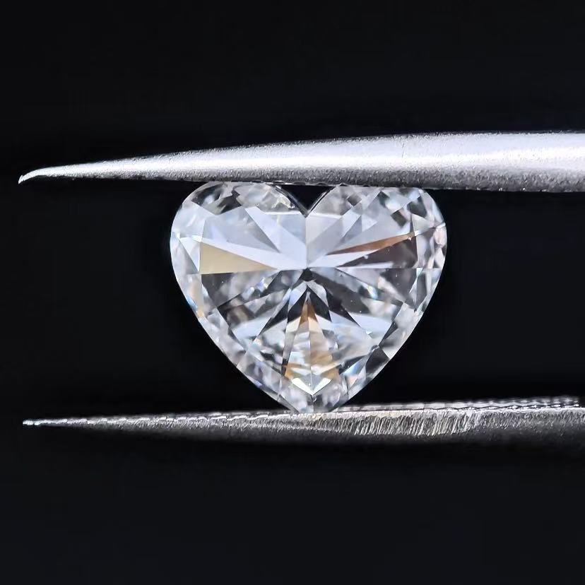 2.08ct Heart Briiliant Cut Lab Diamond | Diamond Loose Gemstone, Custom Accept