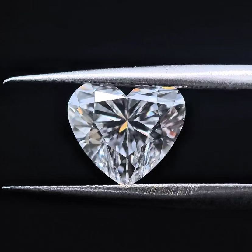 2.08ct Heart Briiliant Cut Lab Diamond | Diamond Loose Gemstone, Custom Accept