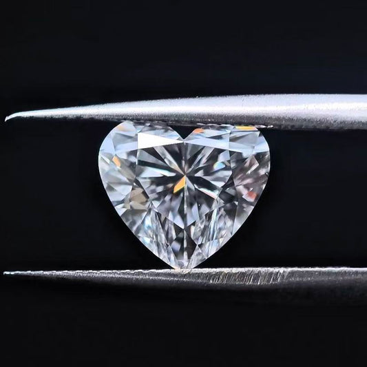 2.08ct Heart Briiliant Cut Lab Diamond | Diamond Loose Gemstone, Custom Accept