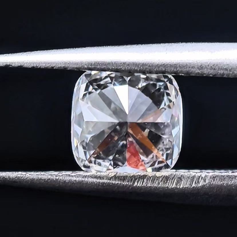 1.08ct Square Cushion Briiliant Cut Lab Diamond | Diamond Loose Gemstone, Custom Accept