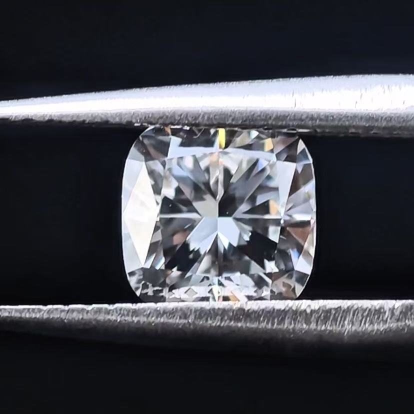 1.08ct Square Cushion Briiliant Cut Lab Diamond | Diamond Loose Gemstone, Custom Accept
