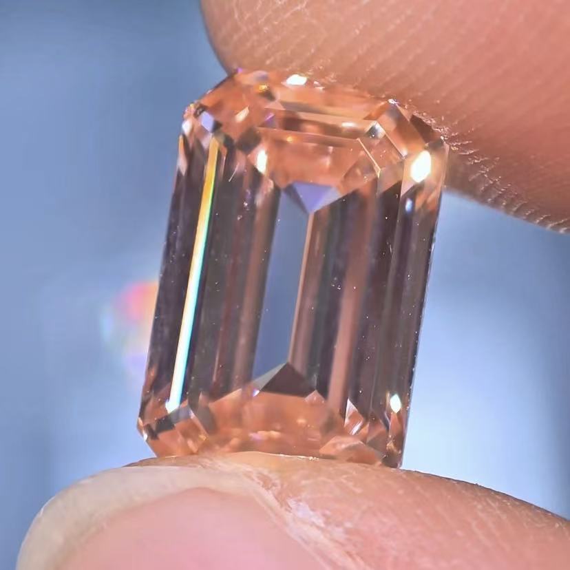 5.07ct Rectangle Emerald Cut Lab Diamond | Diamond Loose Gemstone, Custom Accept