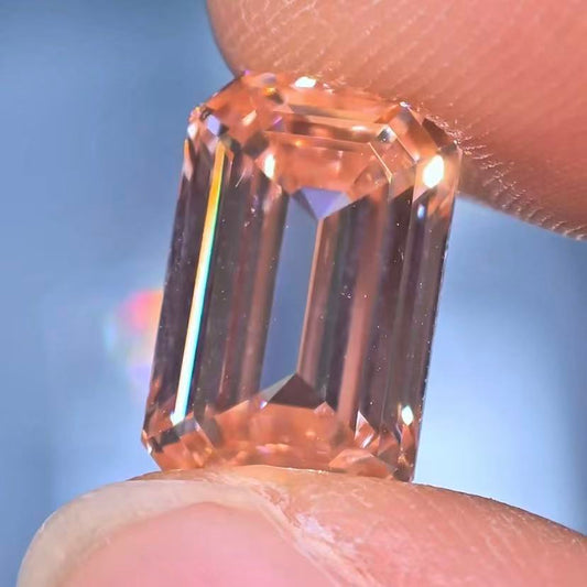 5.07ct Rectangle Emerald Cut Lab Diamond | Diamond Loose Gemstone, Custom Accept