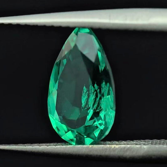 1.895ct Pear Lab Coumbia Emerald | Lab Coumbia Emerald , Custom Accept
