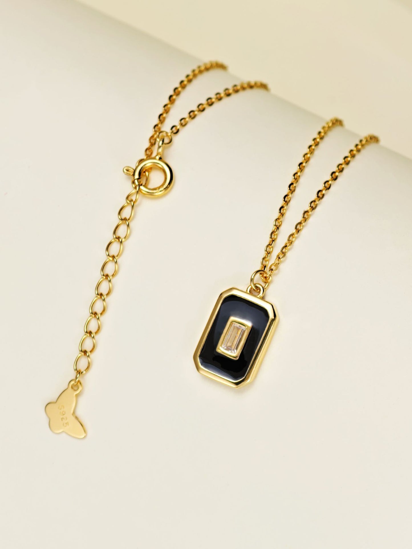 Fashion Geometry Shape Necklace Gold-Plated S925 Necklace, Custom Available