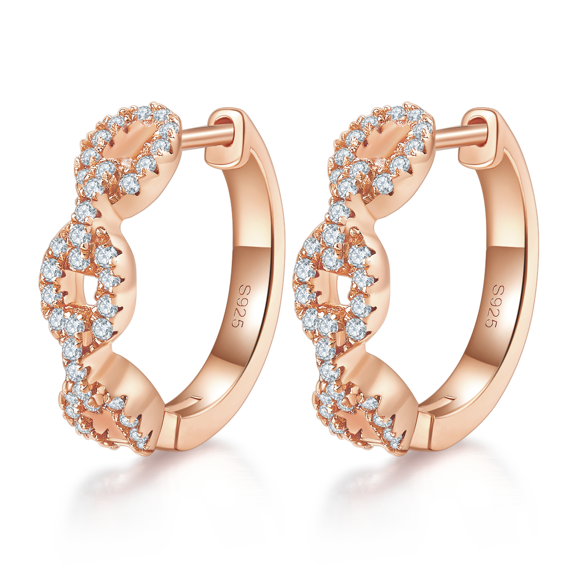 0.58 Ct D Grade Round Mossanite Earring | Gold-Plated S925 Silver, Custom Available