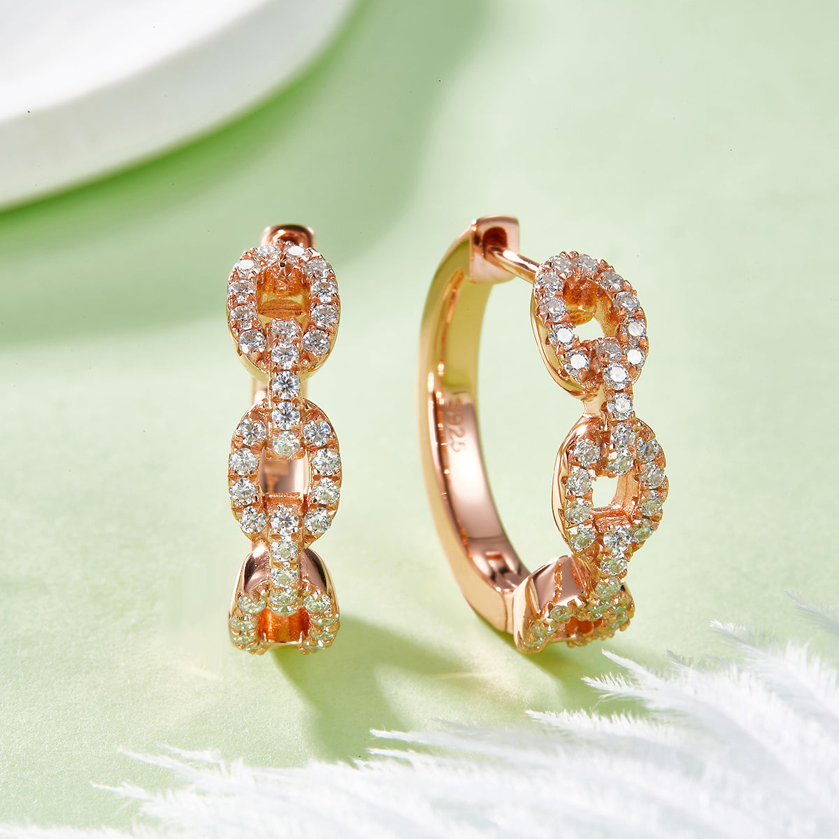 0.58 Ct D Grade Round Mossanite Earring | Gold-Plated S925 Silver, Custom Available