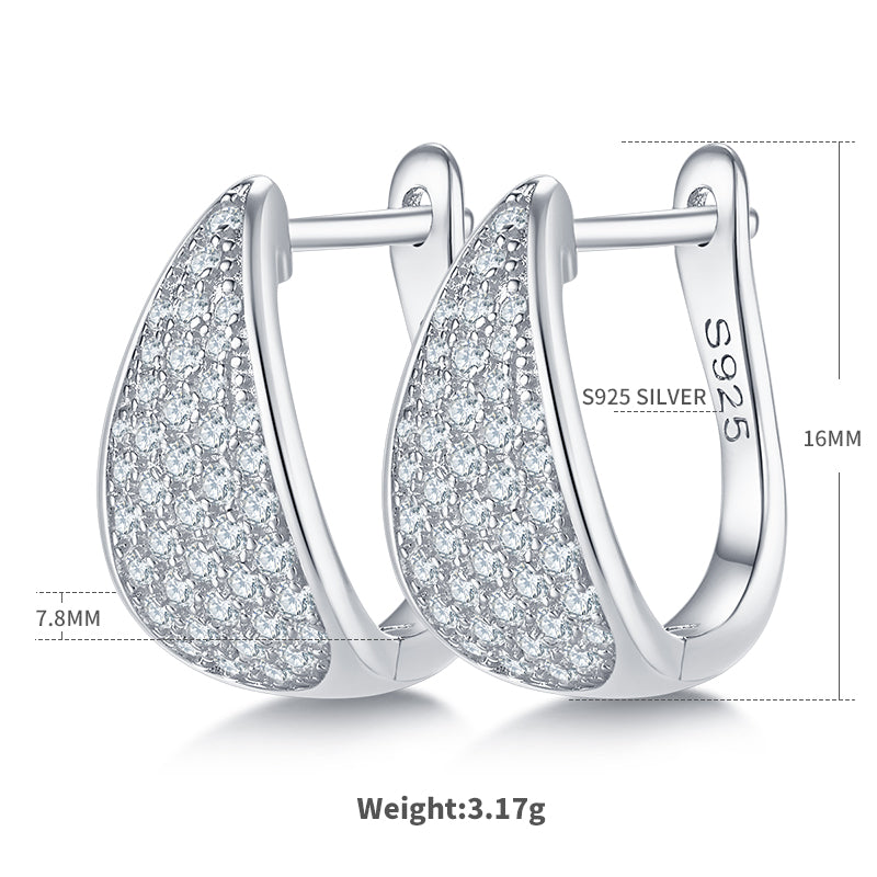 0.57 Ct D Grade Round Mossanite Earring | Gold-Plated S925 Silver, Custom Available