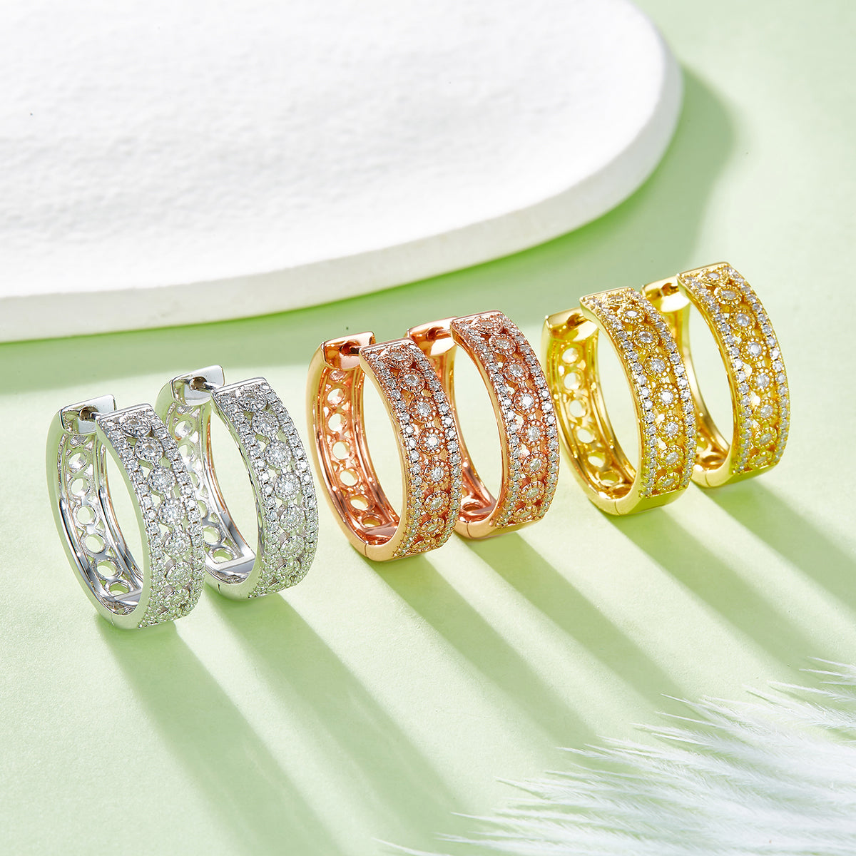 0.74 Ct D Grade Round Mossanite Earring | Gold-Plated S925 Silver, Custom Available