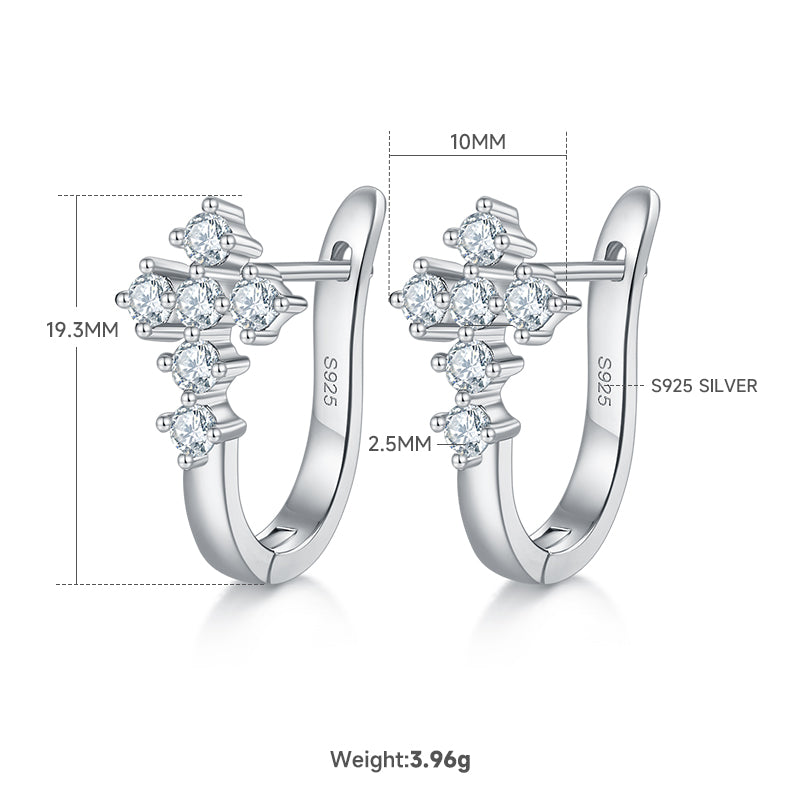 0.72 Ct Dvvs Grade Round Mossanite Earring | Gold-Plated S925 Silver, Custom Available