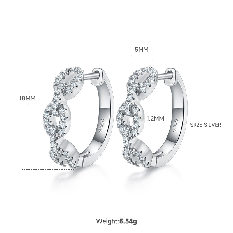 0.58 Ct D Grade Round Mossanite Earring | Gold-Plated S925 Silver, Custom Available