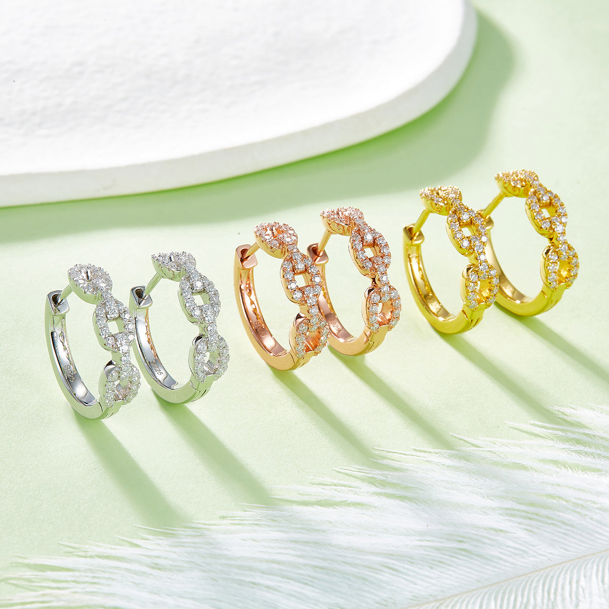 0.58 Ct D Grade Round Mossanite Earring | Gold-Plated S925 Silver, Custom Available