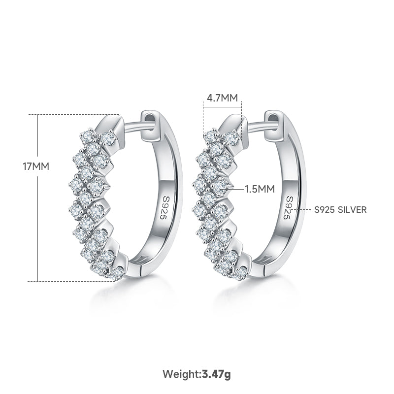 0.51 Ct D Grade Round Mossanite Earring | Gold-Plated S925 Silver, Custom Available