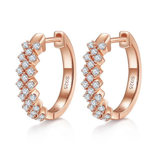 0.51 Ct D Grade Round Mossanite Earring | Gold-Plated S925 Silver, Custom Available