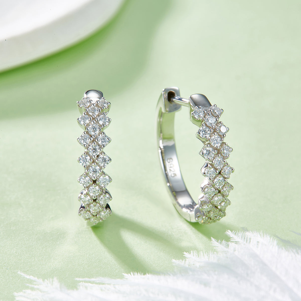 0.51 Ct D Grade Round Mossanite Earring | Gold-Plated S925 Silver, Custom Available