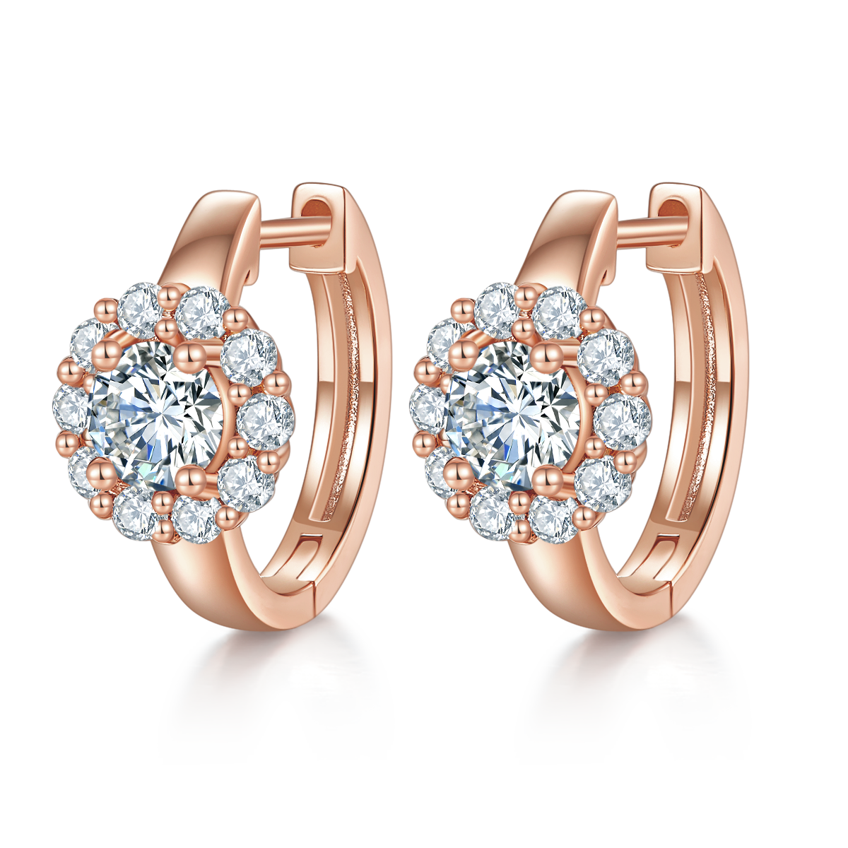 1.6Ct D Grade Round Mossanite Earring | Gold-Plated S925 Silver, Custom Available