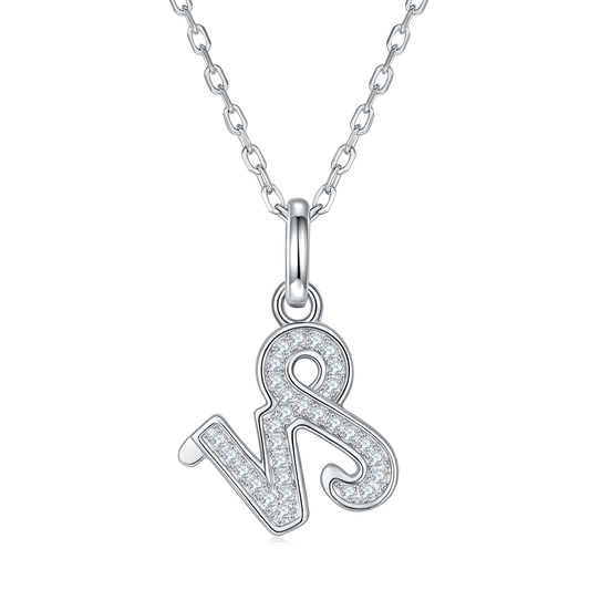 Capricorn Zodiac Moissanite Necklace | S925 With 18K White Gold Plating, Customize