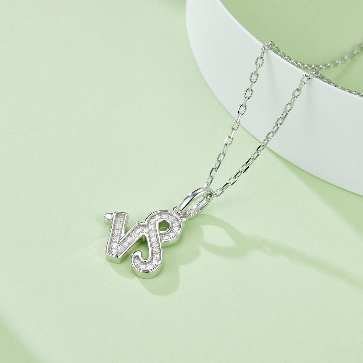 Capricorn Zodiac Moissanite Necklace | S925 With 18K White Gold Plating, Customize
