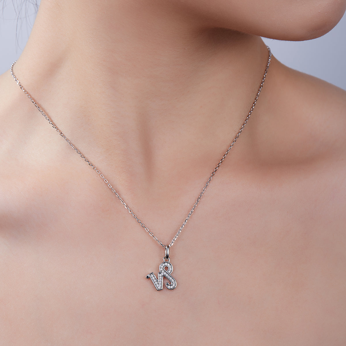 Capricorn Zodiac Moissanite Necklace | S925 With 18K White Gold Plating, Customize