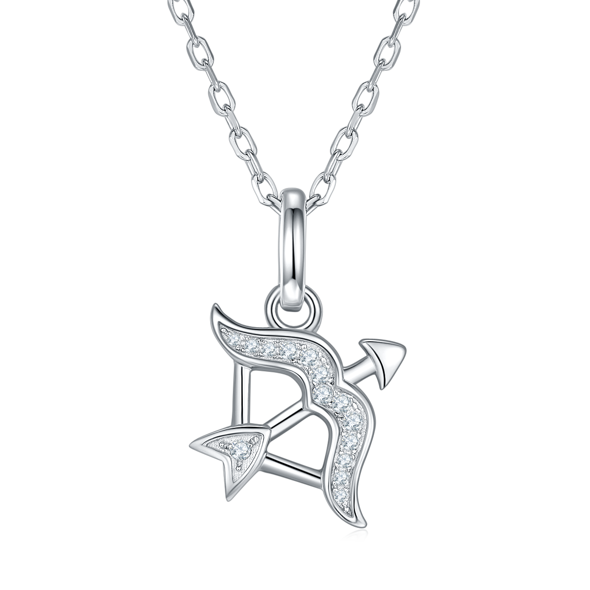 Sagittarius Zodiac Moissanite Necklace | S925 With 18K White Gold Plating, Customize