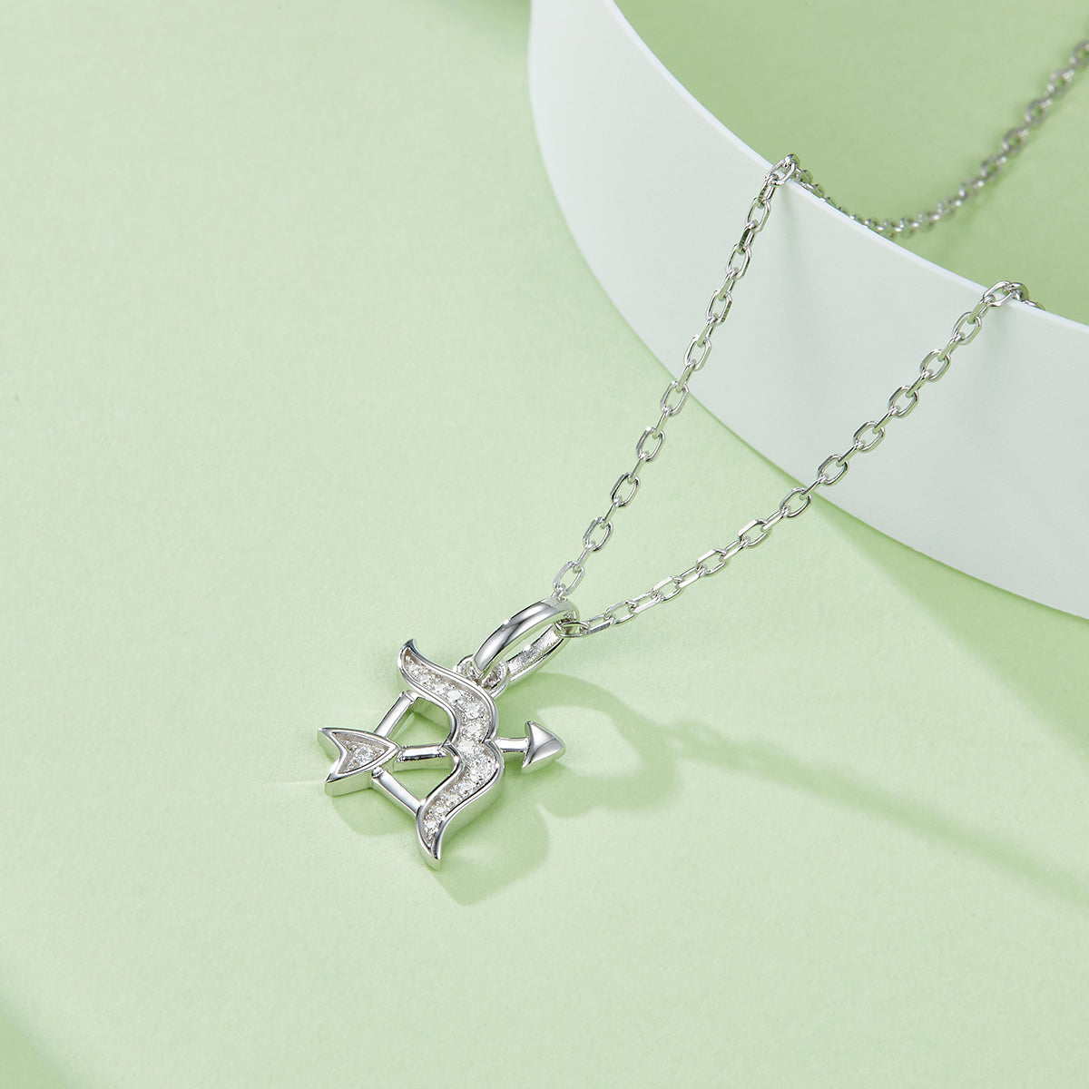 Sagittarius Zodiac Moissanite Necklace | S925 With 18K White Gold Plating, Customize