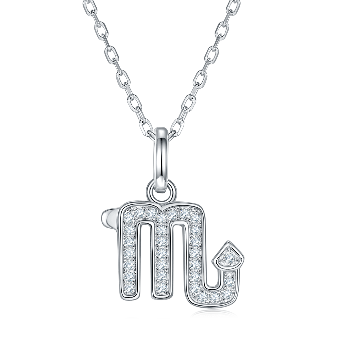Scorpio Zodiac Moissanite Necklace | S925 With 18K White Gold Plating, Customize