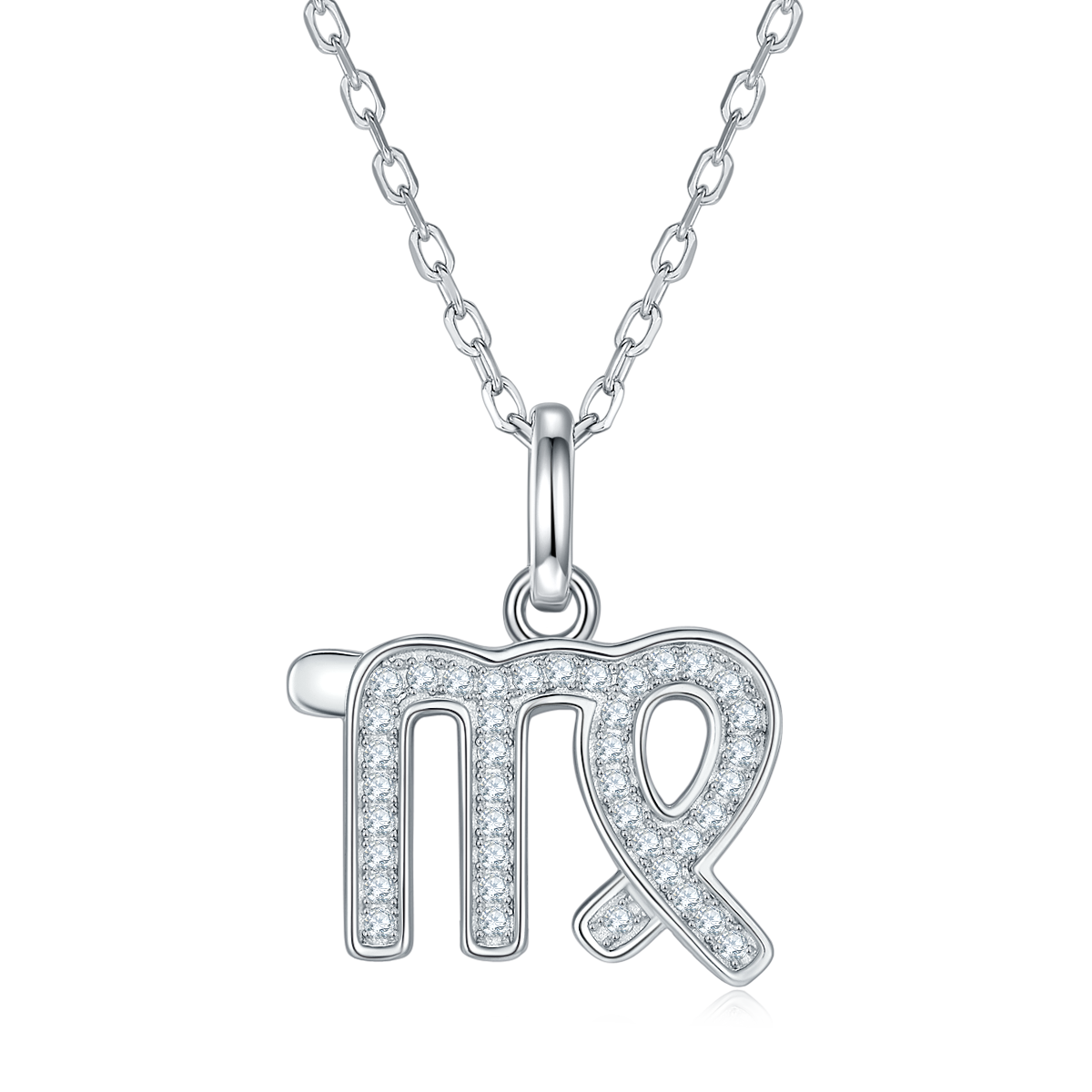 Virgo Zodiac Moissanite Necklace | S925 With 18K White Gold Plating, Customize