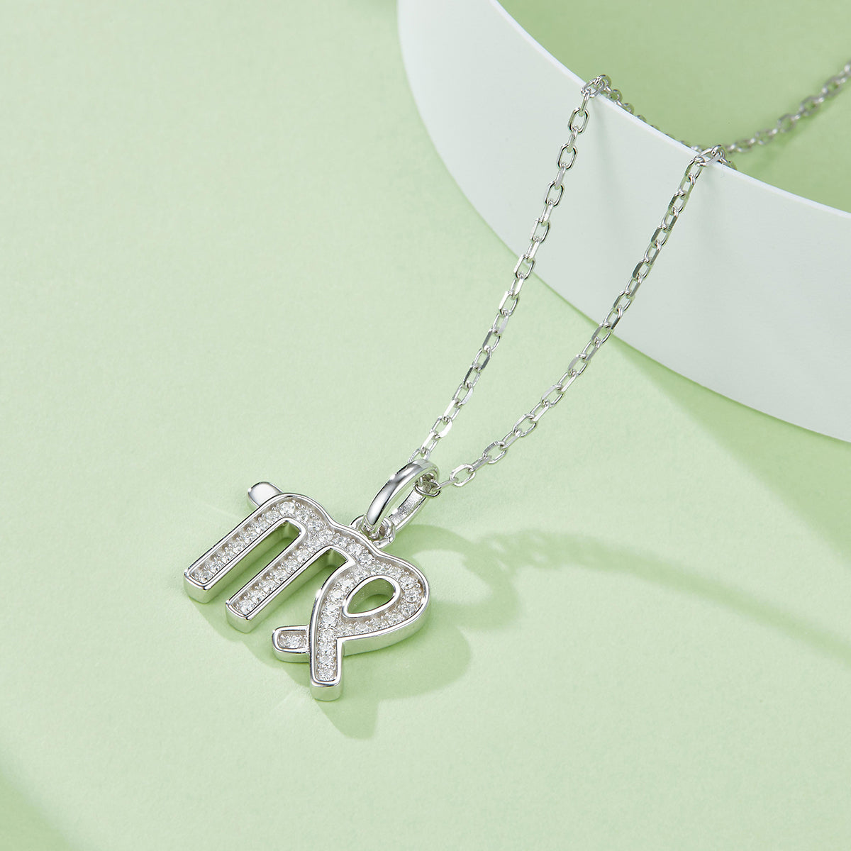 Virgo Zodiac Moissanite Necklace | S925 With 18K White Gold Plating, Customize
