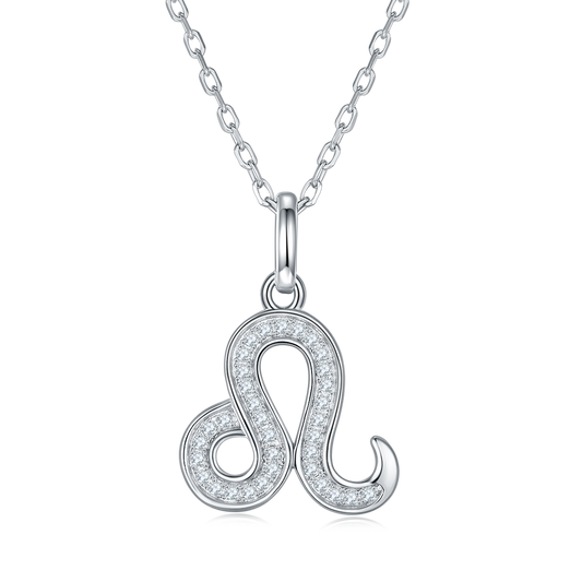 Leo Zodiac Moissanite Necklace | S925 With 18K White Gold Plating, Customize