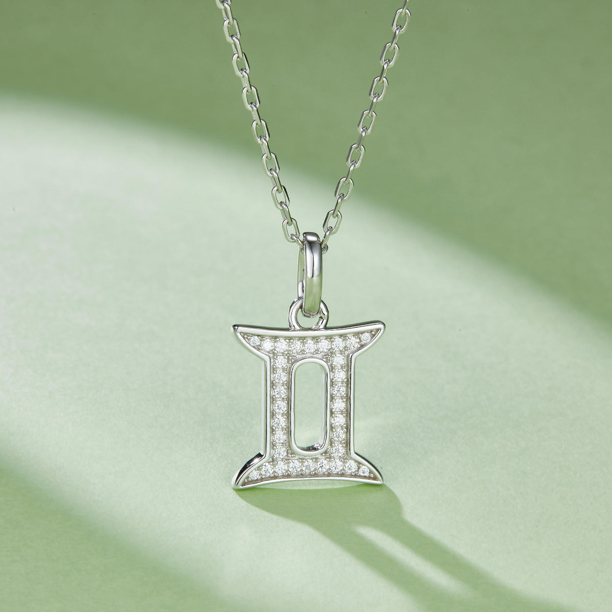 Gemini  Zodiac Moissanite Necklace | S925 With 18K White Gold Plating, Customize