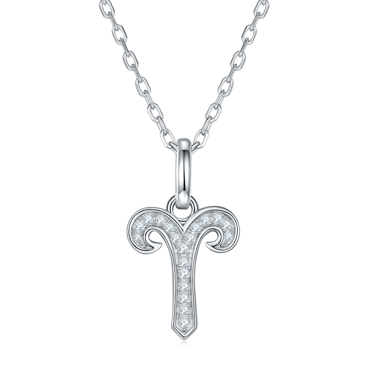 Aries Zodiac Moissanite Necklace | S925 With 18K White Gold Plating, Customize
