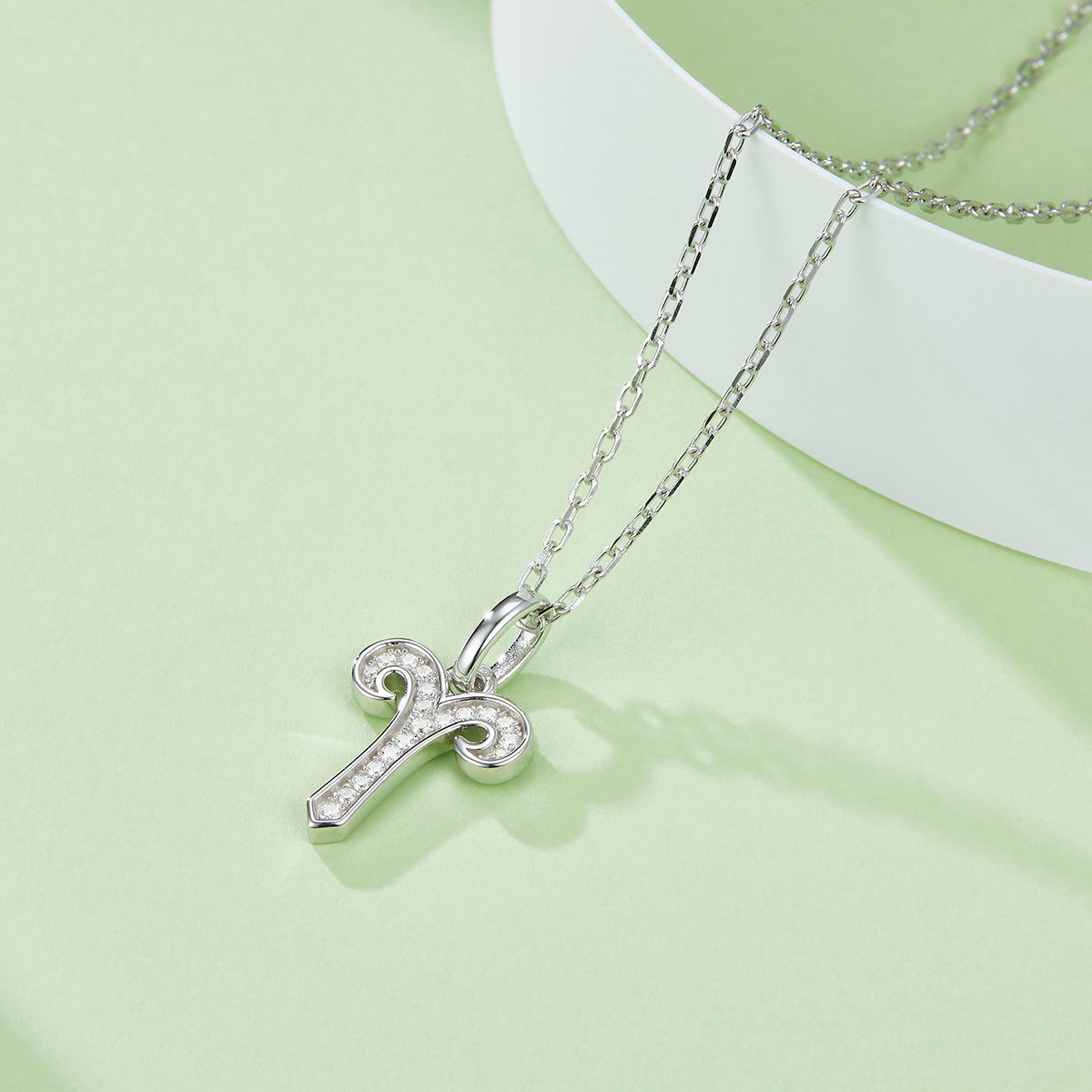 Aries Zodiac Moissanite Necklace | S925 With 18K White Gold Plating, Customize