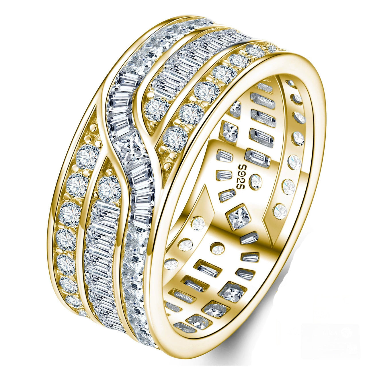 4.6ct Round Mossanite Women Ring | White Gold-Plated S925 Silver, Custom Available