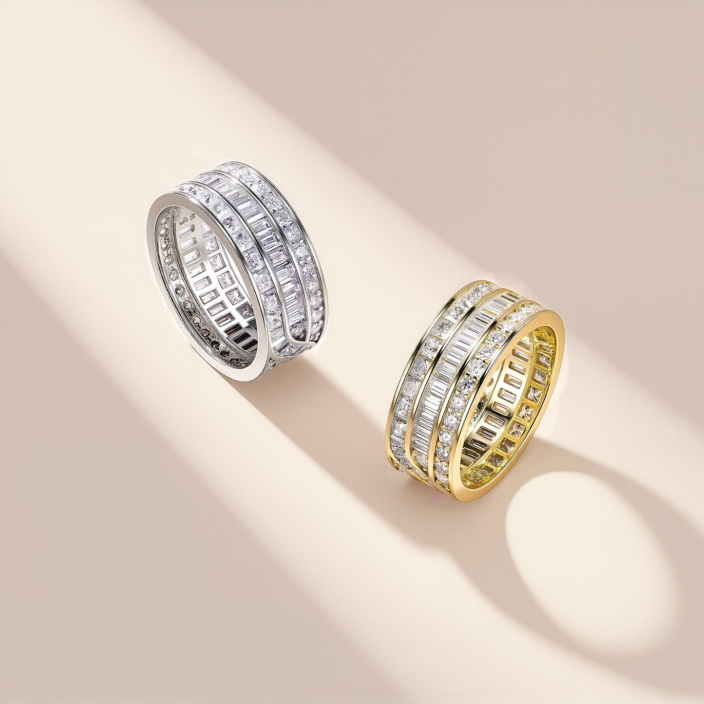 4.6ct Round Mossanite Women Ring | White Gold-Plated S925 Silver, Custom Available
