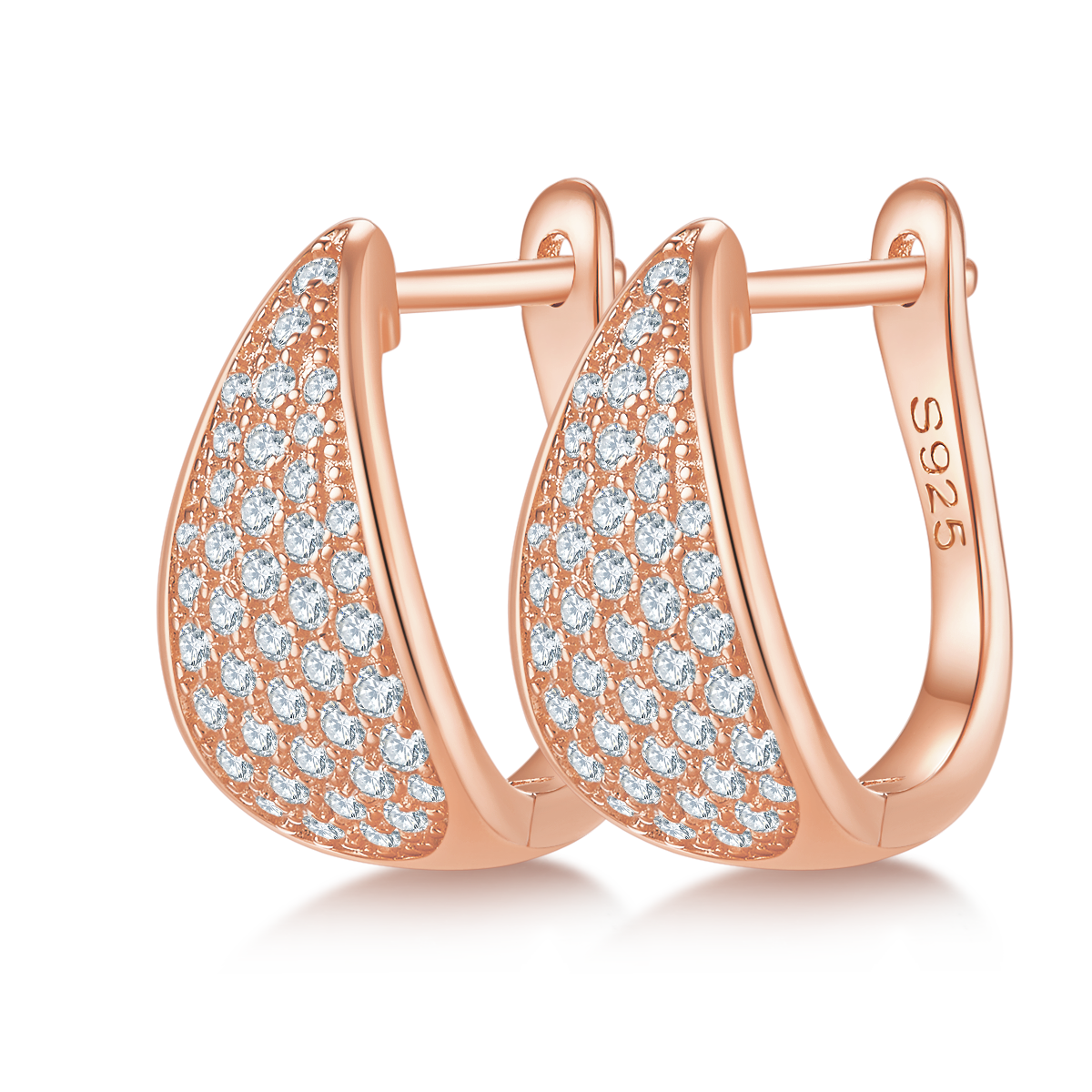 0.57 Ct D Grade Round Mossanite Earring | Gold-Plated S925 Silver, Custom Available