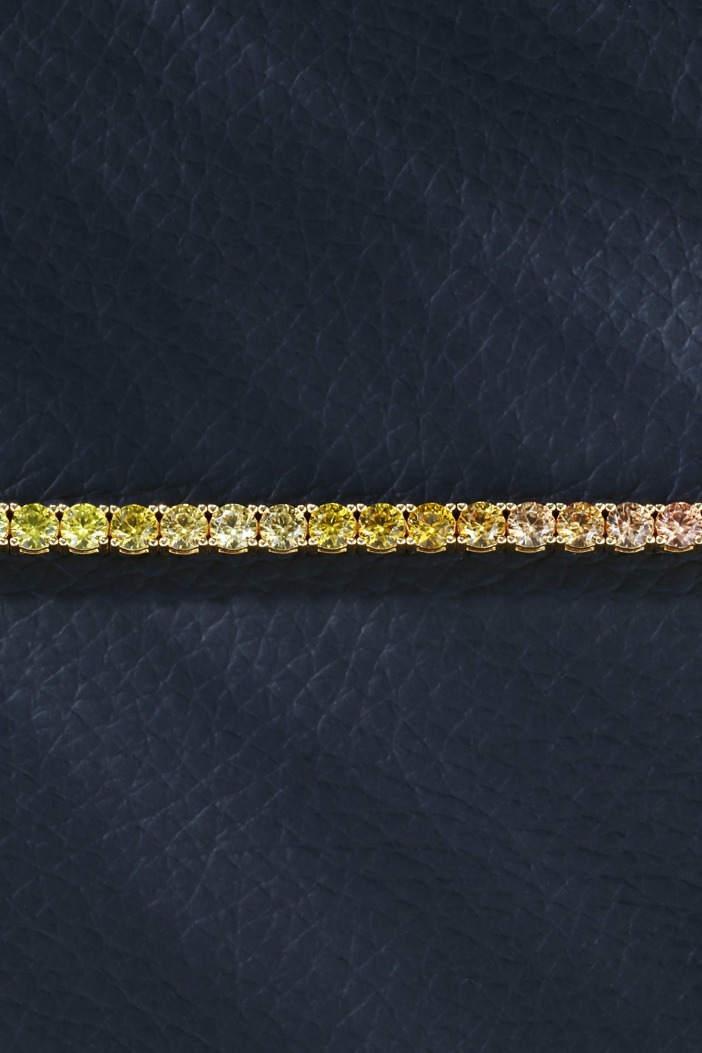 3mm Rainbow Corundum Tennis Bracelet | 18K Gold-Plated S925 Silver, Custom Available