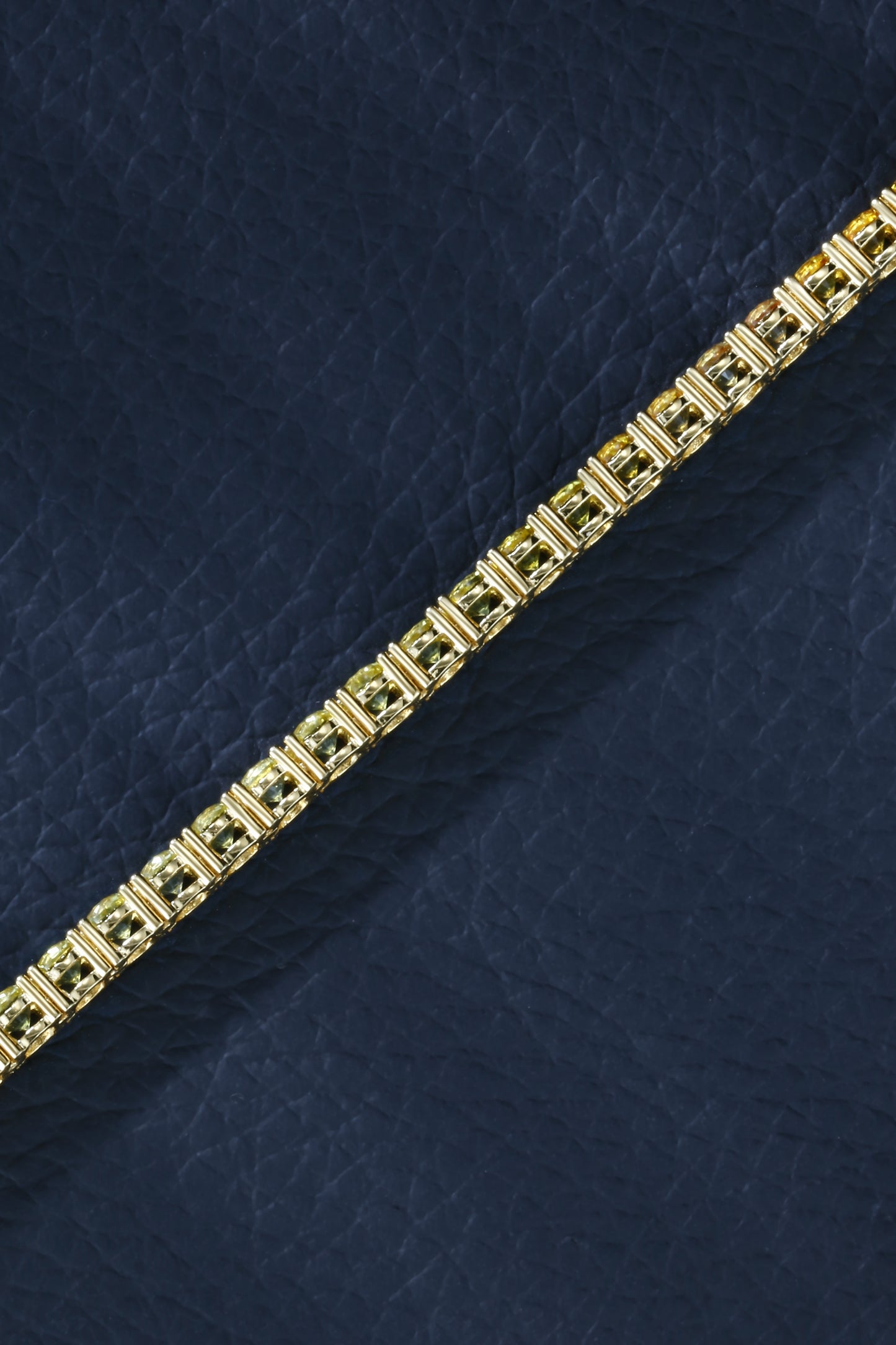 3mm Rainbow Corundum Tennis Bracelet | 18K Gold-Plated S925 Silver, Custom Available