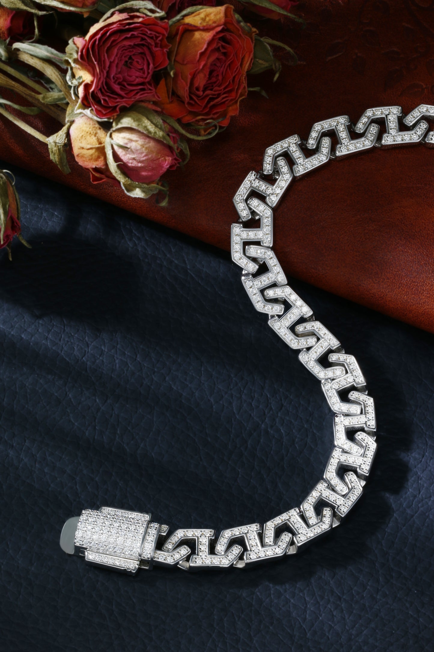 Mossanite Cuban Link Bracelet | 18K Gold-Plated S925 Silver, Custom Available