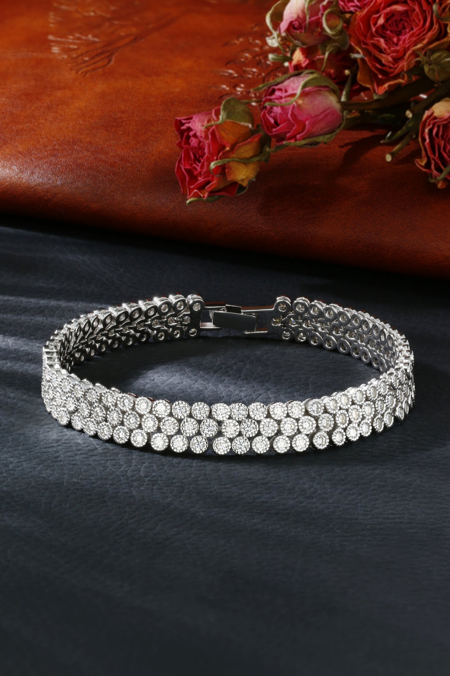11ct Mossanite Cuban Link Bracelet | 18K White Gold-Plated S925 Silver, Custom Available