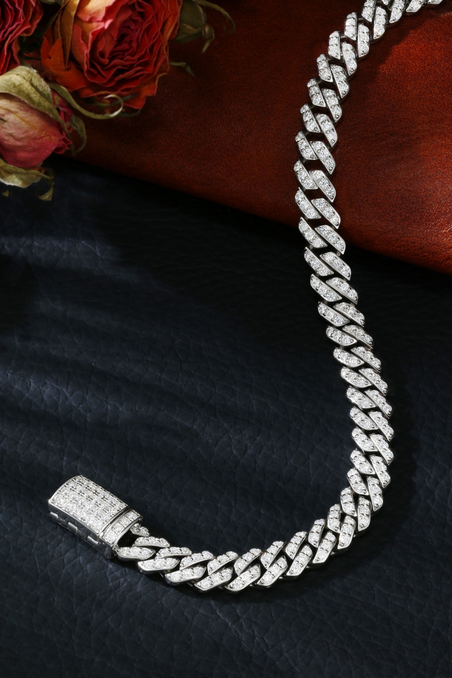 6.05ct Mossanite Cuban Link Bracelet | 18K Gold-Plated S925 Silver, Custom Available