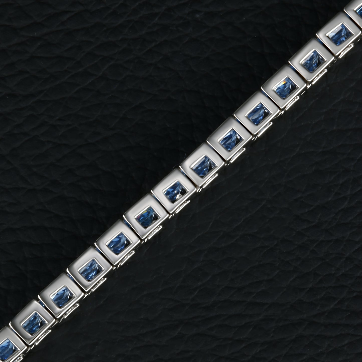 Blue Spinel Tennis Bracelet -Plated S925 Silver, Custom Available