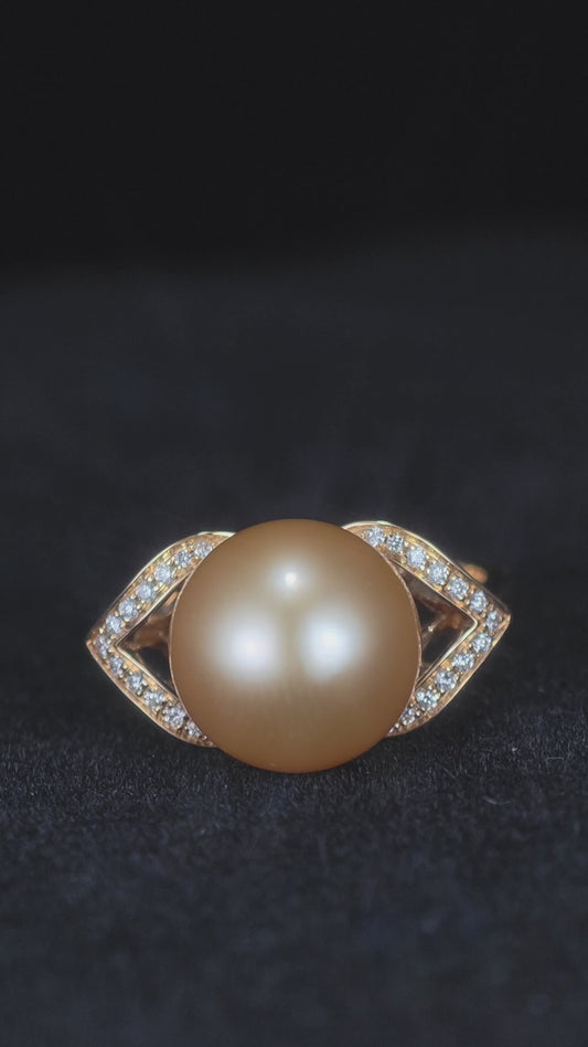South Sea Pearl Ring | Pearl 18K Gold Ring, Custom Available