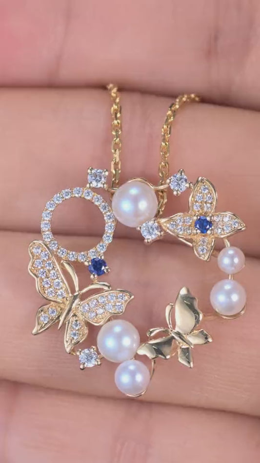 3/4/5mm AKOYA Pearl Pendent| Pearl 18K Pendent, Custom Available