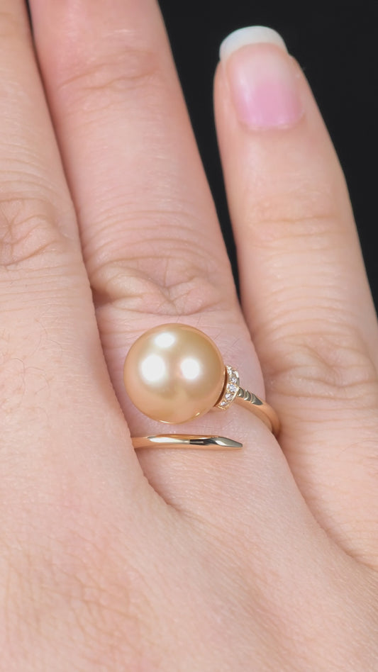 10.5mm South Sea Pearl Ring | Pearl 18K Gold Ring, Custom Available