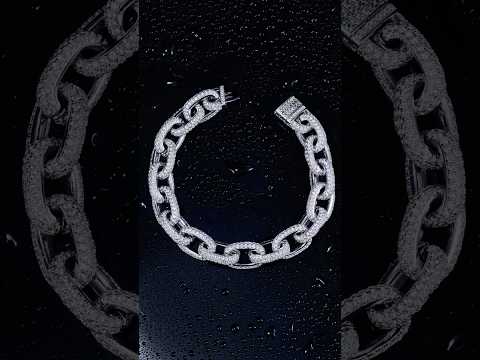 Lab Sapphire Cuban Link Bracelet | 18K Gold-Plated S925 Silver, Custom Available