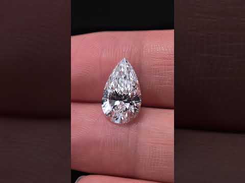 3.08ct Pear Briiliant Cut Lab Diamond | Diamond Loose Gemstone, Custom Accept