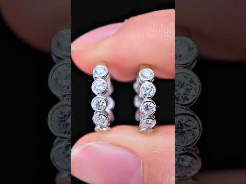 0.907ct Shapeless Lab Diamond Earring|18K Gold Earring, Custom Accept